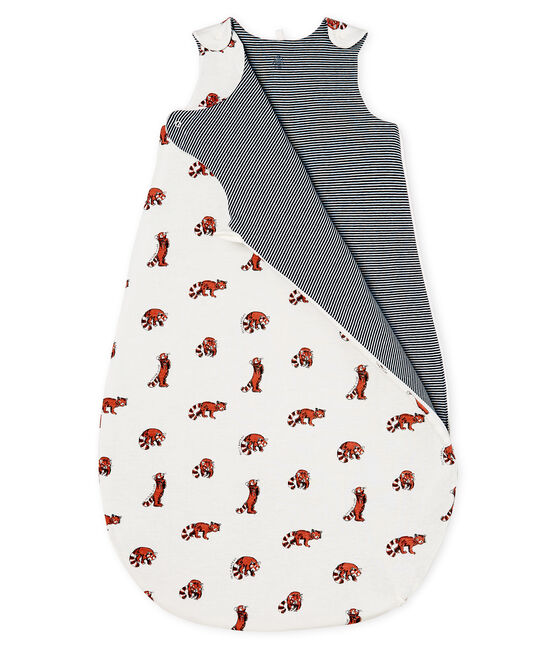Saco reversible de punto para bebé niño blanco MARSHMALLOW/blanco MULTICO
