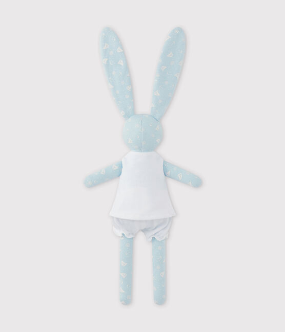 Doudou conejito estampado azul TOUDOU/blanco ECUME