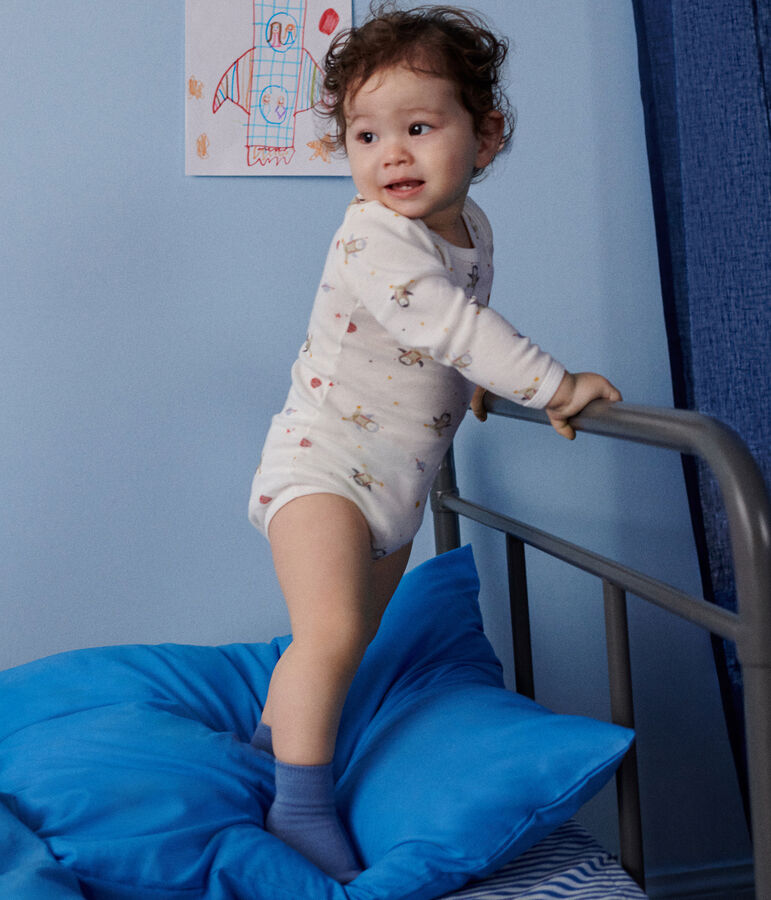 Juego de 5 bodis de algod&oacute;n de manga larga con estampado espacial para beb&eacute; multicolor