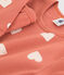 Camisón y leggings de felpa y algodón con corazón para niña BRANDY/ AVALANCHE