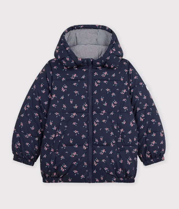 Plum&iacute;fero infantil con estampado de corazones azul/multicolor