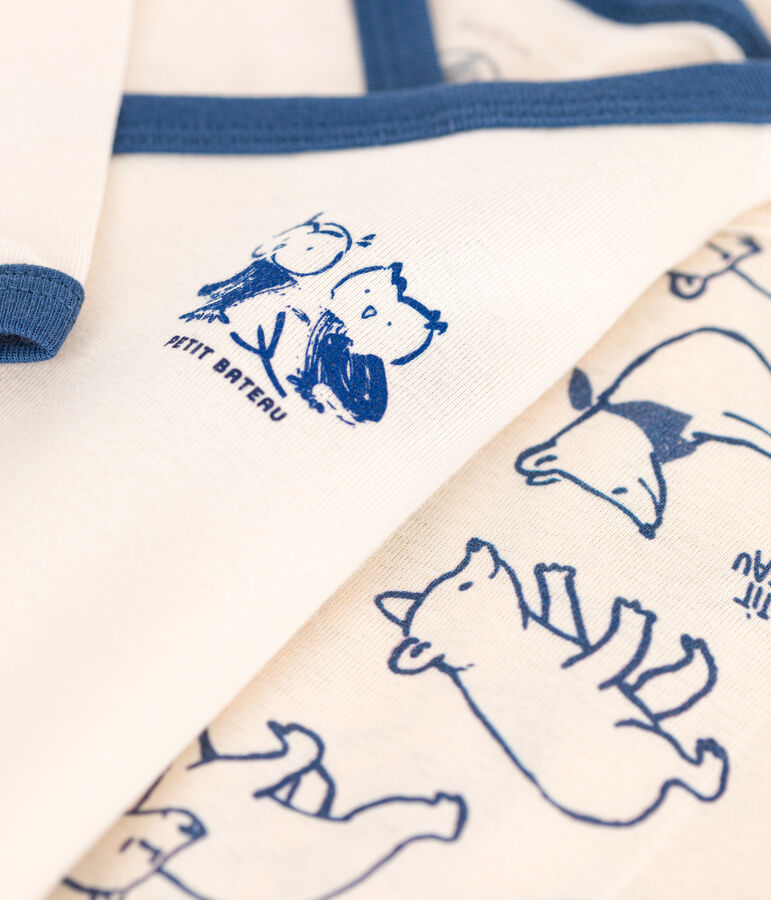 Juego de 2 bodis de algod&oacute;n para reci&eacute;n nacido multicolor