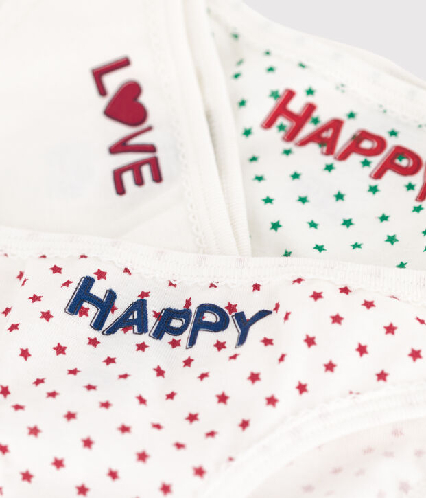 Juego de 3 braguitas de algod&oacute;n para ni&ntilde;a multicolor