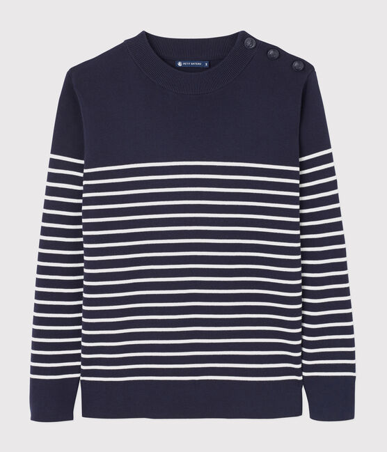 Jersey marinero para hombre azul SMOKING/blanco MARSHMALLOW