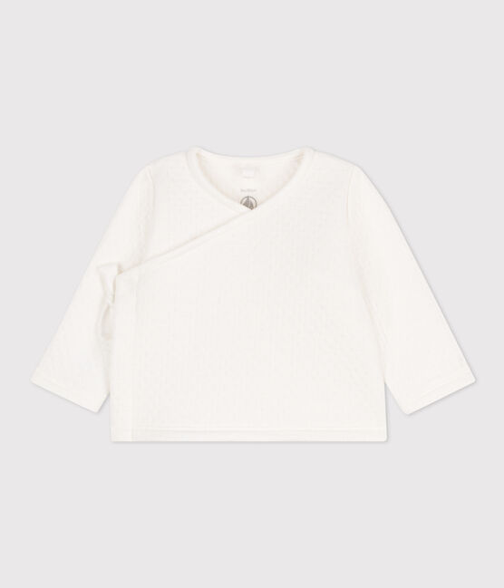 Jersey de túbico acolchado de algodón para bebé blanco MARSHMALLOW