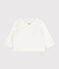 Jersey de túbico acolchado de algodón para bebé blanco MARSHMALLOW