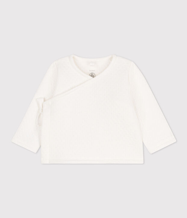 Jersey de t&uacute;bico acolchado de algod&oacute;n para beb&eacute; blanco