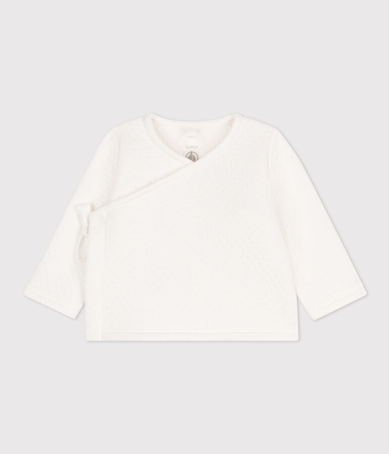 Jersey de t&uacute;bico acolchado de algod&oacute;n para beb&eacute; blanco