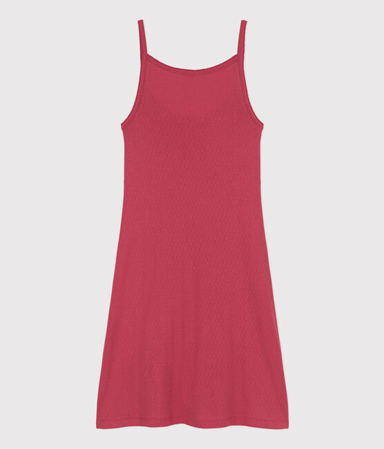 Camisón liso de algodón calado para mujer rosa PAPI