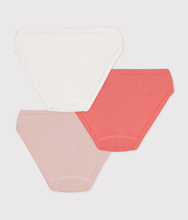 Juego de 3 braguitas de ni&ntilde;a de algod&oacute;n multicolor