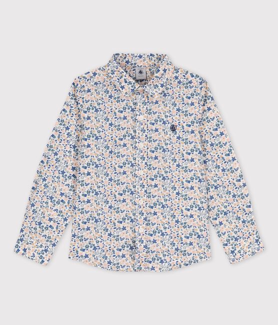 Camisa de popelina de niño blanco ECUME/blanco MULTICO