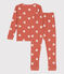 Pijama snugfit de algodón con corazón para niña rosa BRANDY/blanco MARSHMALLOW