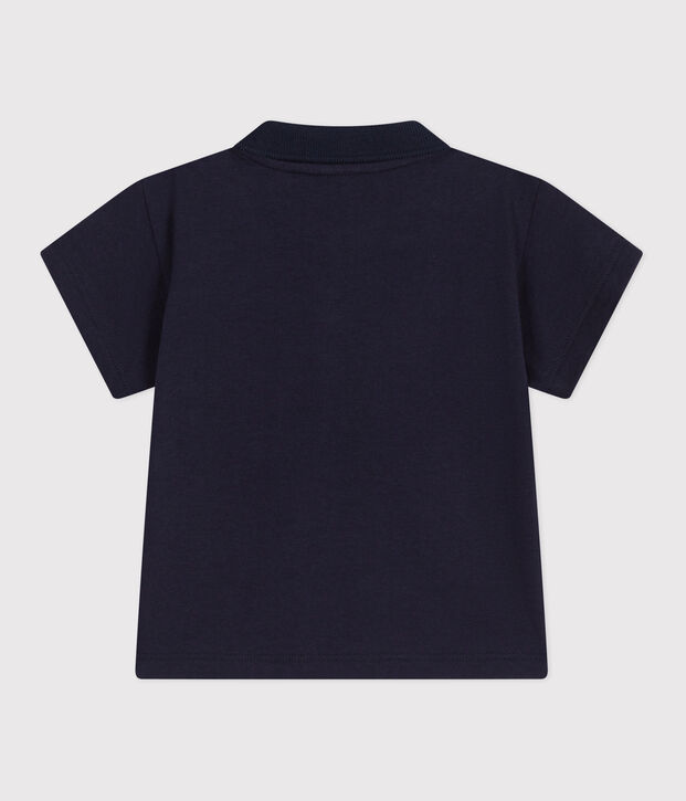 Polo liso de manga corta de algod&oacute;n para beb&eacute; SMOKING