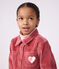 Camisa infantil lisa de terciopelo rosa