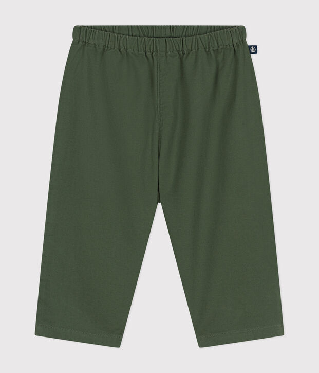 Pantal&oacute;n de algod&oacute;n/lino de beb&eacute; verde