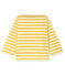 Camiseta de manga larga a rayas para bebé niño blanco MARSHMALLOW/amarillo BOUDOR