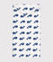 Capa de baño de rizo con estampado de ballena para bebé MARSHMALLOW/ BEACH