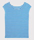 Camiseta de lino de rayas de mujer