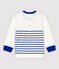 Sudadera de punto de rayas de bebé niño blanco MARSHMALLOW/azul SURF