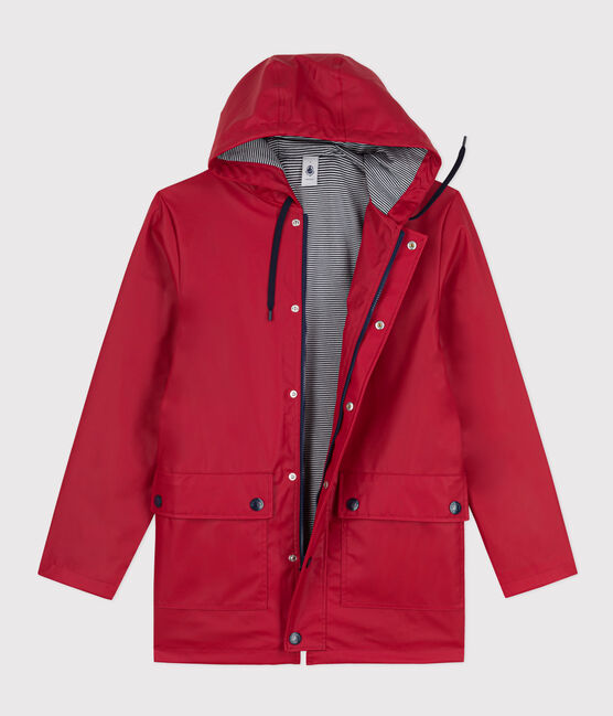 Chubasquero icónico de material reciclado y algodón orgánico rojo CORRIDA
