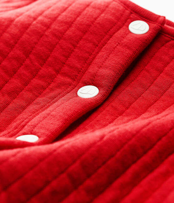 Cárdigan de tela túbica acolchada para bebé niña rojo TERKUIT