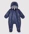 Buzo estampado de bebé azul SMOKING/blanco MARSHMALLOW