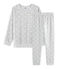 Pijama de punto de terciopelo gris BELUGA/blanco MARSHMALLOW