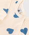 Pijama de felpa cepillada con estampado de corazones para bebé azul AVALANCHE/ BEACH
