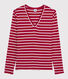 Camiseta icónica con cuello de pico para mujer