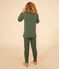 Pijama liso de algodón y lyocell para niño/niña verde CROCO