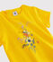 Camiseta de manga corta de algodón de niña amarillo JAUNE