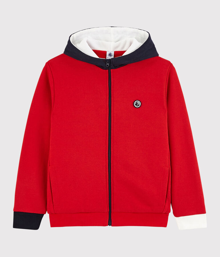Sudadera con capucha para ni&ntilde;o rojo/azul