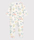 Pijama enterizo de flores de tejido tubular de bebé niña