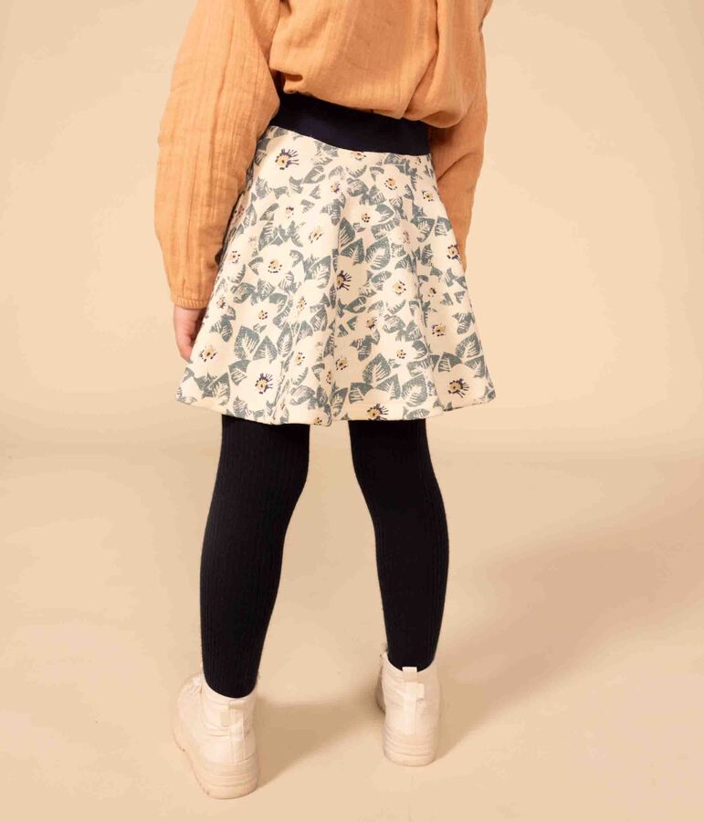 Falda de mulet&oacute;n cepillado de ni&ntilde;a blanco AVALANCHE/ MULTICO