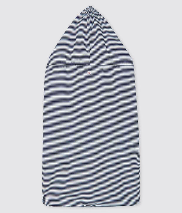 Protector para mochila portabeb&eacute;s de rayas azul/blanco