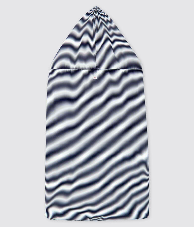 Protector para mochila portabeb&eacute;s de rayas azul/blanco