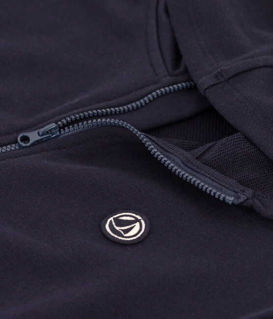 Sudadera con capucha y cremallera para niño azul SMOKING