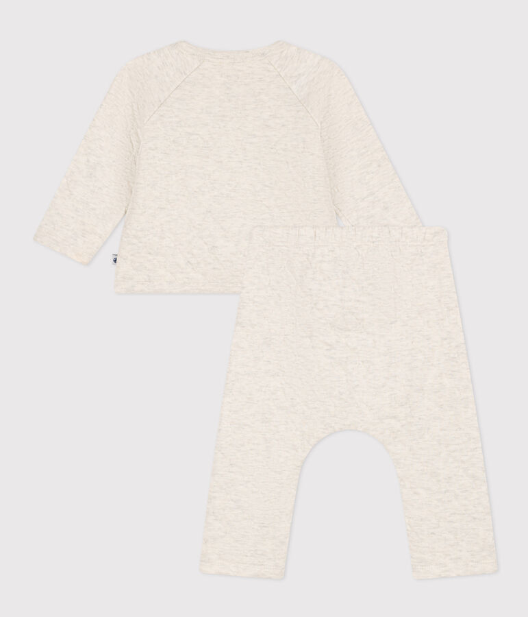 Conjunto de t&uacute;bico acolchado para beb&eacute; beige