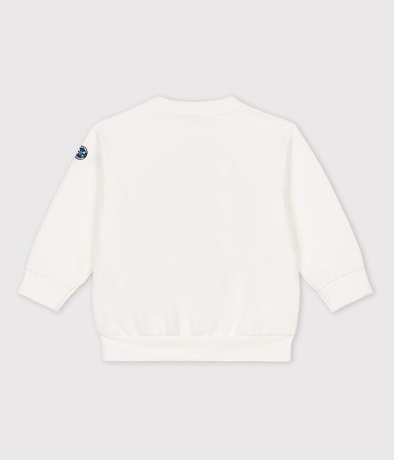Sudadera Bebé Petit Bateau x Water Family blanco MARSHMALLOW