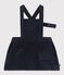 Vestido sin mangas de pana para bebé azul SMOKING