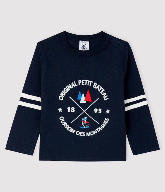 Camiseta para bebé niño azul SMOKING