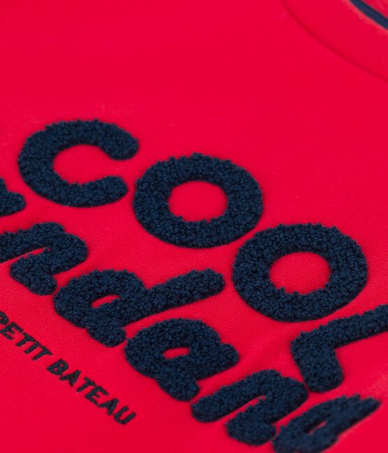 Sudadera de felpa para niño rojo PEPS