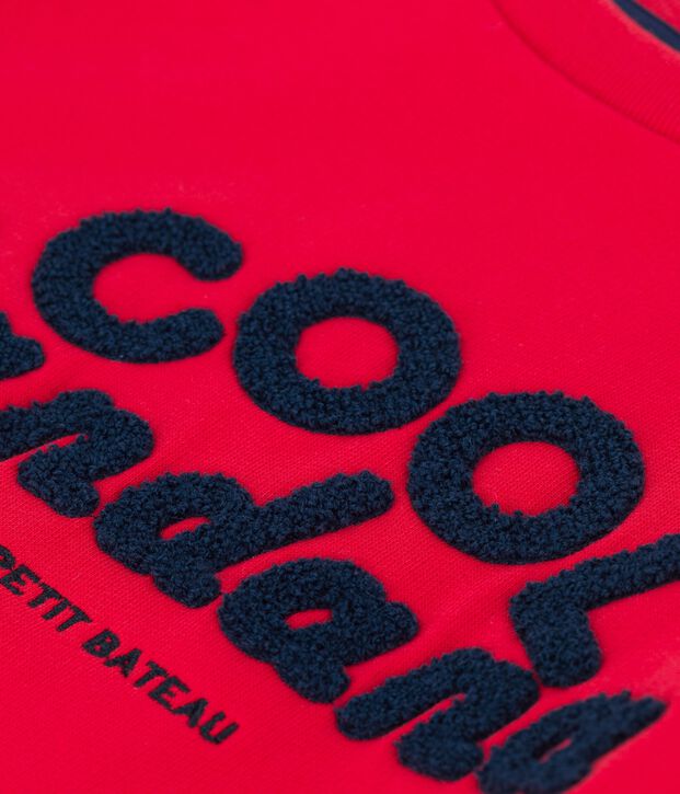 Sudadera de felpa para ni&ntilde;o rojo