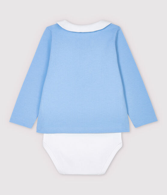 Body camisa con cuello de bebé niño azul JASMIN