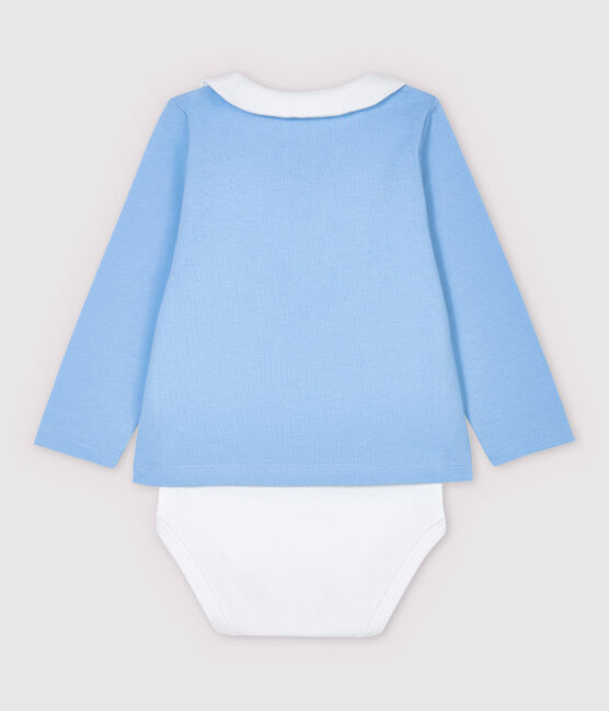 Body camisa con cuello de bebé niño azul JASMIN