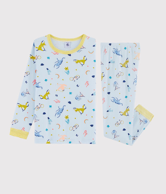 Pijama de disfraz de zorro para niño pequeño de punto azul FRAICHEUR/blanco MULTICO