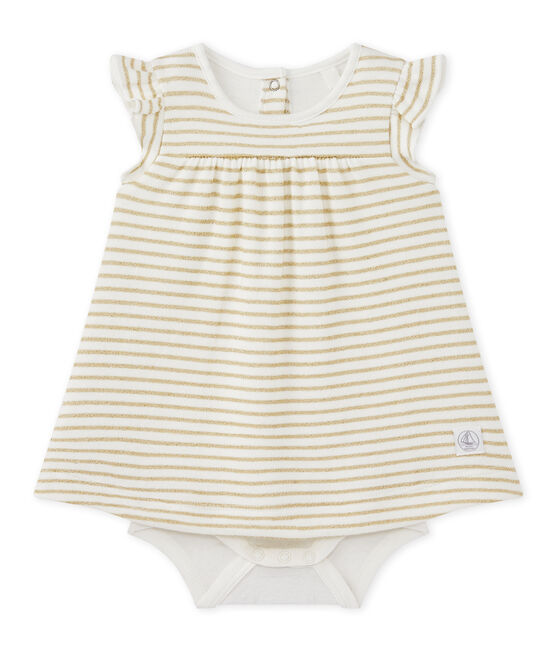Vestido body de rayas bebé niña blanco MARSHMALLOW/amarillo DORE