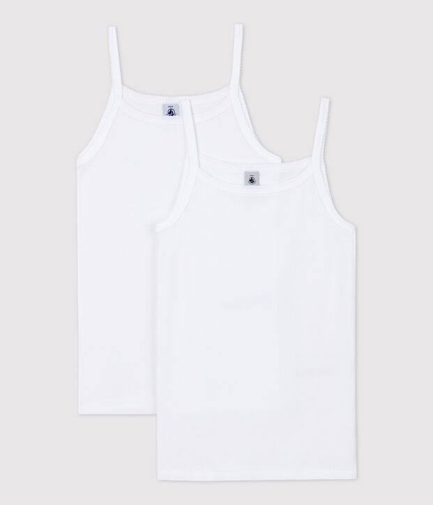Lote de 2 camisetas de tirantes blancas de chica multicolor