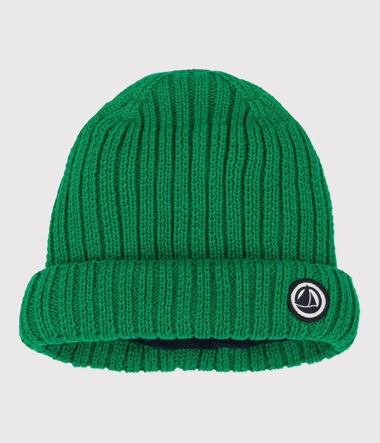 Gorro de punto tricotado con forro polar reciclado para beb&eacute; MATCHA