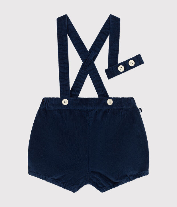 Short de terciopelo con tirantes para beb&eacute; CREPUSCULE